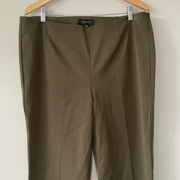 Talbots NWT dark olive green dress pants size 16L - Picture 2 of 10